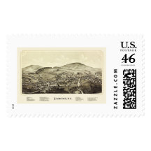 Stamford, NY Panoramic Map - 1890 Stamp
