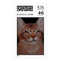Stamp - Abyssinian Cat by pawtraitart Stamp - Abyssinian Cat
