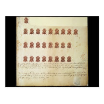Stamp Act 1765 One Penny Stamp Proof Sheet Postcards