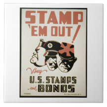 Stamp "Em Out WPA World War II Tile