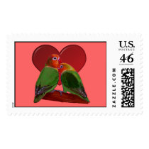 Stamp - Lovebirds by pawtraitart Stamp - Lovebirds