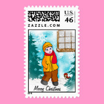 Stamp "Merry Christmas" stamps