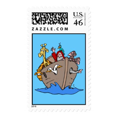 Stamp - Noah's Ark by pawtraitart