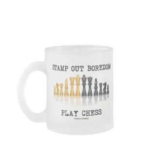 Stamp Out Boredom Play Chess (Chess Set) mug