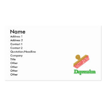 Stamp Out Depression Business Card Template