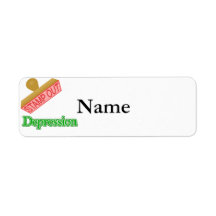 Stamp Out Depression Custom Return Address Labels