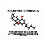 Stamp Out Ignorance Effects Tetrahydrocannabinol Post Card