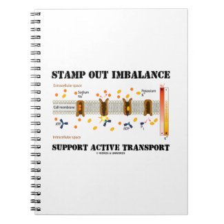 Stamp Out Imbalance Support Active Transport Spiral Note Books