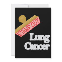 Stamp Out Lung Cancer Personalized Invites