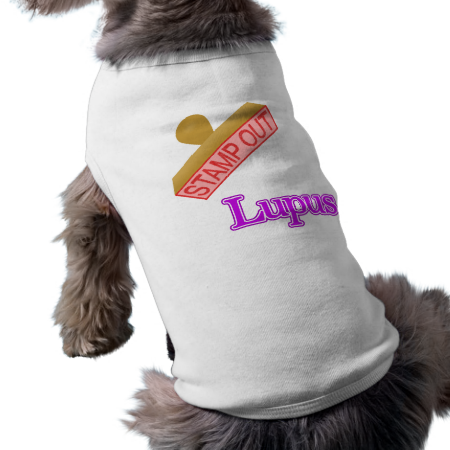 Stamp Out Lupus purple Dog Tee Shirt