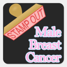 Stamp Out male breast cancer Sticker