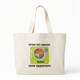 Stamp Out Obesity Think Proportions (MyPlate) bag