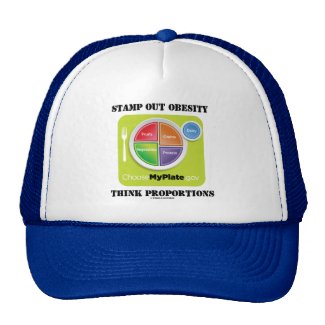 Stamp Out Obesity Think Proportions (MyPlate) Mesh Hat