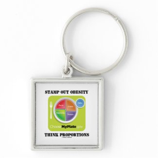 Stamp Out Obesity Think Proportions (MyPlate) keychain