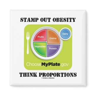 Stamp Out Obesity Think Proportions (MyPlate) magnet