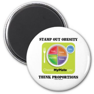 Stamp Out Obesity Think Proportions (MyPlate) Magnets