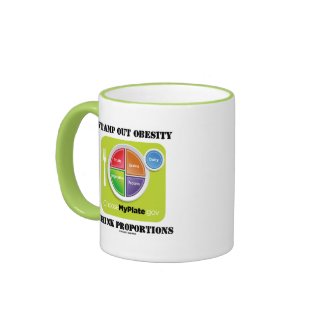 Stamp Out Obesity Think Proportions (MyPlate) mug