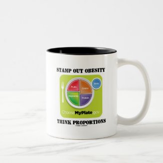 Stamp Out Obesity Think Proportions (MyPlate) Coffee Mug