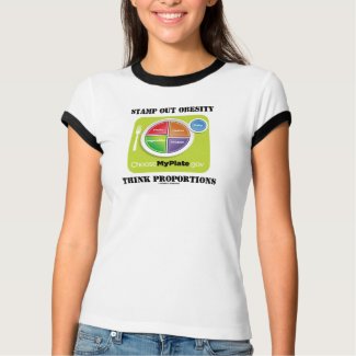 Stamp Out Obesity Think Proportions (MyPlate) shirt