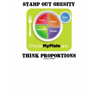 Stamp Out Obesity Think Proportions (MyPlate) shirt