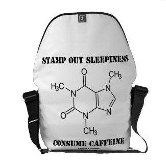 Stamp Out Sleepiness Consume Caffeine (Molecule) Courier Bag