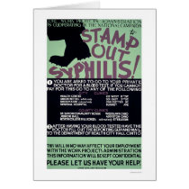 Stamp Out Syphilis 1940 WPA cards
