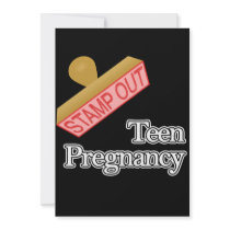 Stamp Out Teen Pregnancy Custom Invites