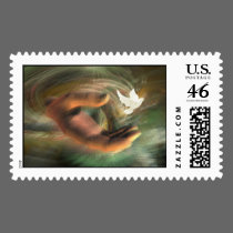 Stamp Peace and Love stamps