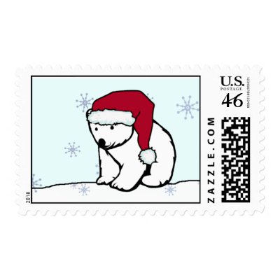 Stamp - Polar Bear Santa