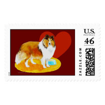 Stamp - Sheltie by pawtraitart Stamp - Sheltie