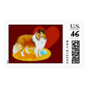 Stamp - Sheltie by pawtraitart Stamp - Sheltie