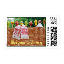 Stamp Welcome to Ukraine
