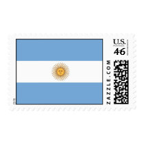 Stamp with Flag of Argentina