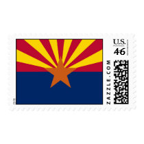 Stamp with Flag of Arizona, U.S.A.