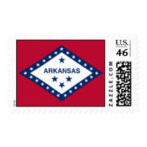Stamp with Flag of Arkansas, U.S.A.