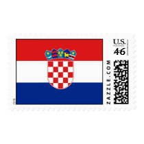 Stamp with Flag of Croatia