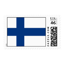 Stamp with Flag of Finland
