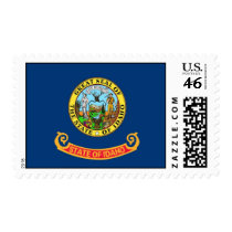 Stamp with Flag of Idaho, U.S.A.