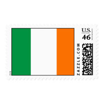 Stamp with Flag of Ireland