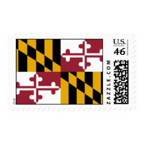 Stamp with Flag of Maryland, U.S.A.