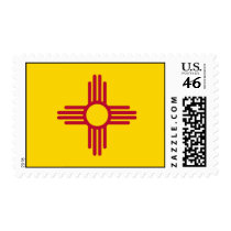 Stamp with Flag of New Mexico, U.S.A.