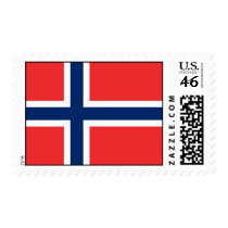 Stamp with Flag of Norway