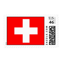 Stamp with Flag of Switzerland