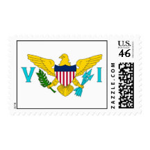 Stamp with Flag of Virgin Islands, U.S.A.