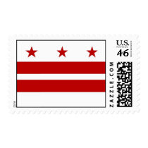 Stamp with Flag of Washington DC, U.S.A.