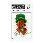 Stamp with Irish Setter character