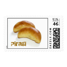 Stamp with Latvian food