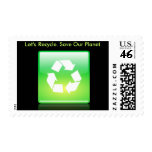Stamp with recycle design.