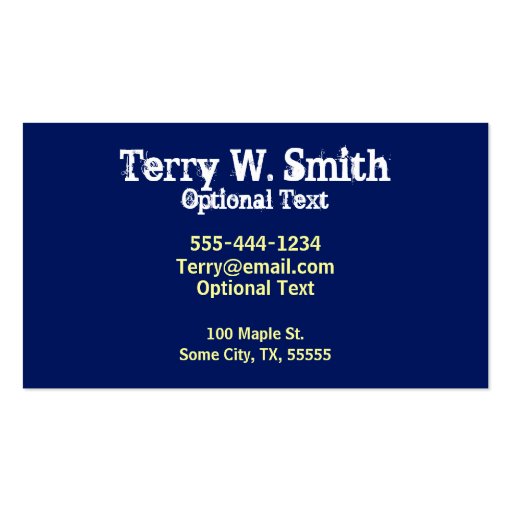 Stamped Paint Brush Business Card (back side)