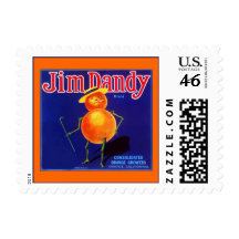 Stamps ANTHROPOMORPHIC JIM DANDY DAPPER ORANGE MAN